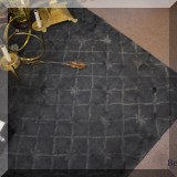 R79. Contemporary slate blue wool rug.